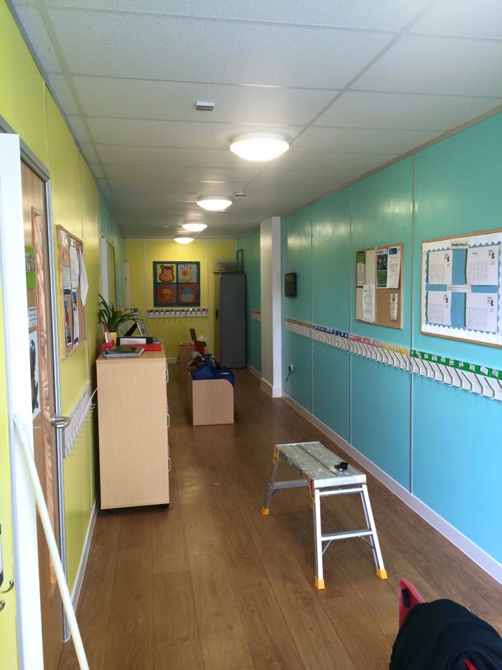 painting interior of school in basingstoke