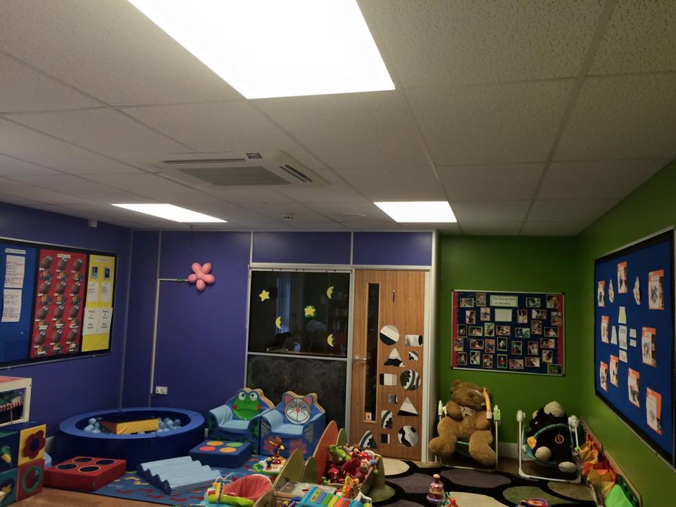 painting interior of school in basingstoke